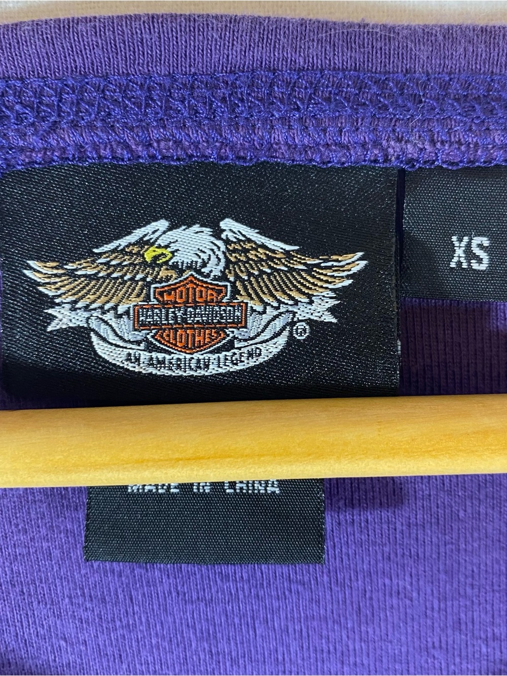 Harley-Davidson Women's Purple Long Sleeve Henley with Eagle Graphic Size XS - Picture 3 of 10